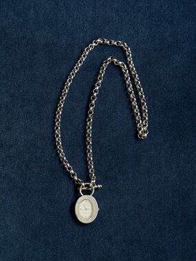 Rare ECCLISSI Sterling Silver Pocket Watch Pendant Necklace